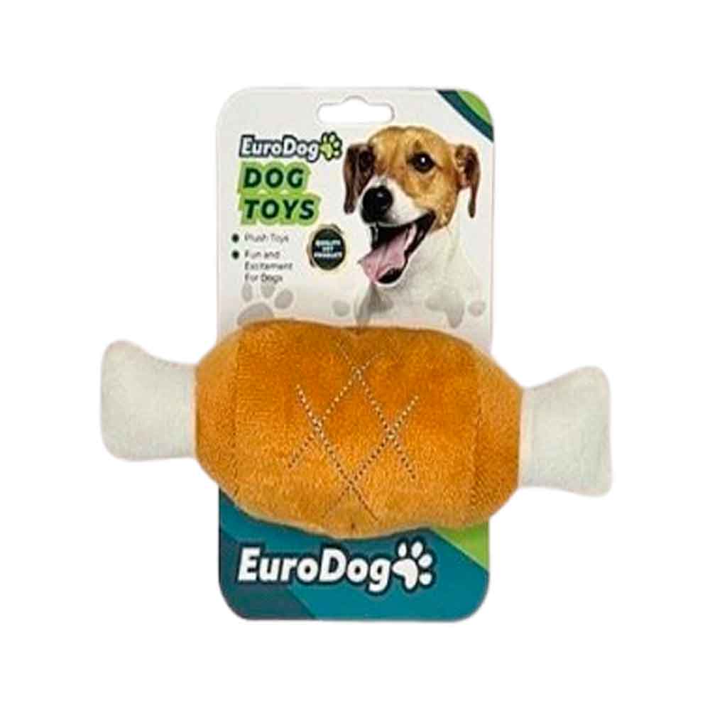 EuroDog Köpek Oyuncağı Peluş Etli Kemik 19x6 Cm